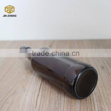 Hermetic Brown Color Glass Material Bottle , Glass Beverage Bottle With Clip Top photo-3