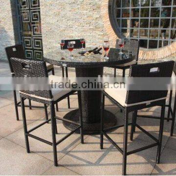 Sigma used bar furniture outdoor bar table wicker set metal round high table