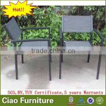 Sling Garden Chair Outdoor Furniture Aluminium Coffee Stacking Chair photo-3