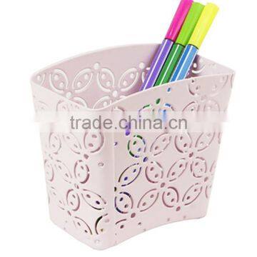Pink Arc-shaped Metal Punched Pen Ruler Pencil Holder photo-5