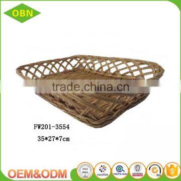 Cheap Woven Decorative Tray Wicker Fruit Basket photo-4