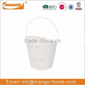 Wire Handle Colorful Butterfly Decorative Metal Flower Bucket photo-4