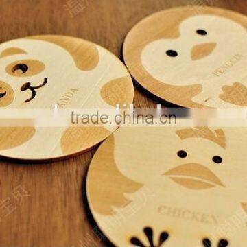 High quality wooden tea cup coaster for weeding decor