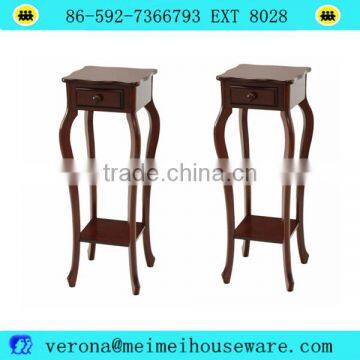 flower vase stand with draw and shelf