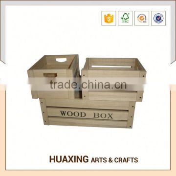 Large capacity wooden storage basket for seafood and vegetables