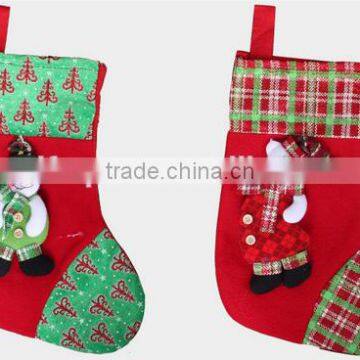 New 2017 New Funny Bulk Stitched Applique Bear Snowman Fabric Bucilla Sock Kit Wool Felt Patchwork Christmas Socks for Sale photo-2