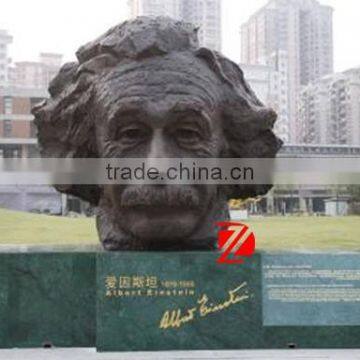 Big Square Bronze Albert Einstein Head sculpture