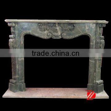 Nero Margiua marble fireplace mantel