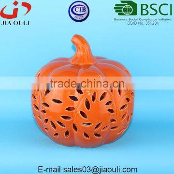 BSCI Audit Factory LED Light Halloween Pumpkin, Ceramic Pumpkin photo-2