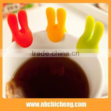 Creative Style Eco-friendly Silicone Tea Cup Clip/Tea Bag Holder/White Chopstick Rest photo-2