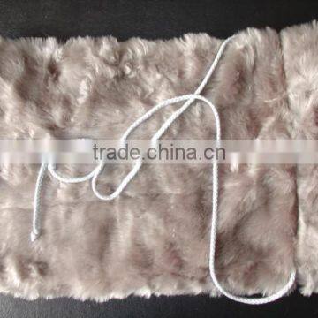 Rectangle Purple Fabric With White Embroidery Word Rubber Hot Water Bottle Cover photo-3