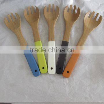Bamboo Toothed Salad Spoon With Paint/FDA/SGS/LFGB photo-3