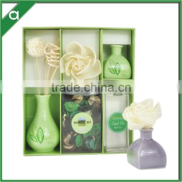 Sola flower diffuser, ceramic aroma fragrance reed diffuser ,dried flower gift set