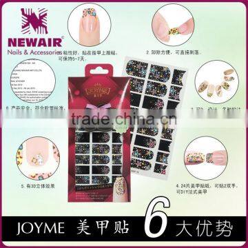 New Air High Quality Glitter Stickers Custom Nail Wraps Printing photo-4