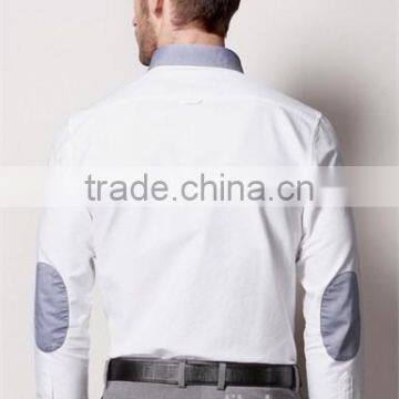 New Design Contrast Fabric Made to Measure Cotton Slim Men Shirt BSZ0080 photo-2