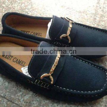 Brand Name Men Peas Shoes Stock Inventory Wholesale, Good Quality Men Stock Casual Shoes With Genuine Leather photo-2