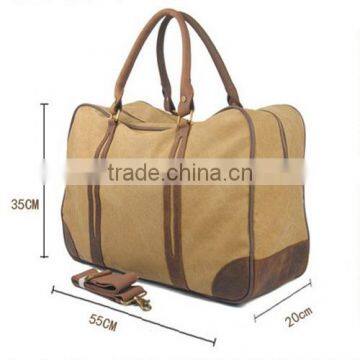 Large capacity canvas travel shoulder bag for men