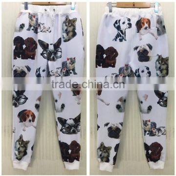 2015 latest popular printed animal custom mens jogger pants