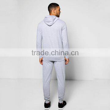 Gray Plain Cotton Pique Joggers Men Sport Trousers Custom Design photo-3