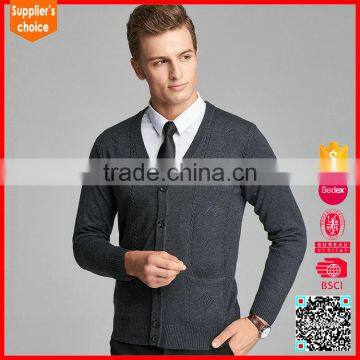 New Fashion Mens Cashmere Open Cardigan v Neck Cashmere Cardigan Sale photo-4