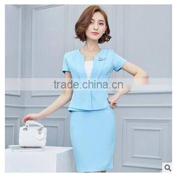 Custom Short Sleeve V-Collar Hot Selling New Formal Dress Woman Suit Wholesale photo-2