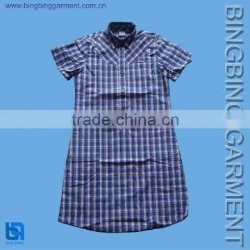 ladies mini check brand dress