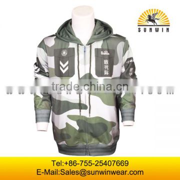 OEM Wholesale Mens Sublimation Printed Hoodie Sweatshirts death squads pattern printed hoodies