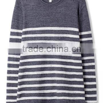 Men Soft Stripe kint Roll Neck Pullover Sweater