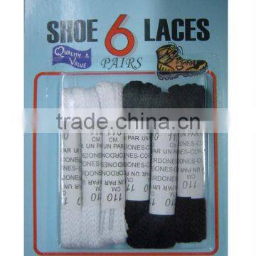 6PAIRS denim fabric flat shoe laces