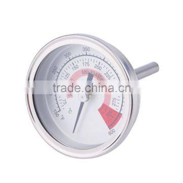 Stainless Steel Barbecue BBQ Pit Smoker Grill Thermometer Gauge Brand New photo-4