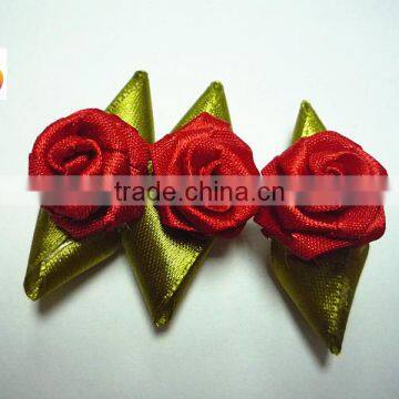 polyester handmade decorative ribbon flowers for sale