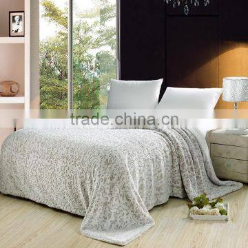 Double Layers Embossed Flannel Blanket With Sherpa Back photo-2