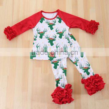 Icing leggings reindeer raglan outfit baby girls christmas clothes children M6121302