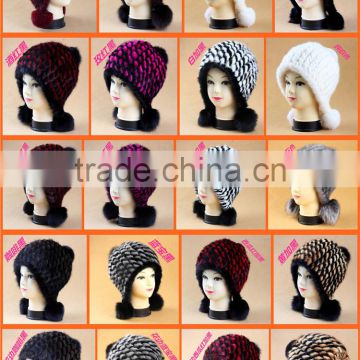 YRFUR YR056 Various Color Mink Fur Beanie/Western Style Warm Winter fur Hats