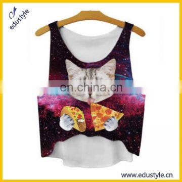 Bulk Custom Fullprint 100% Polyester Fitted Crop Top photo-3