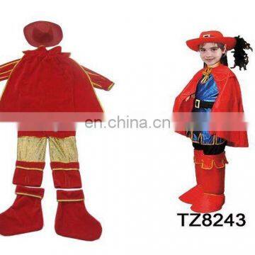 TZ87191 King Costume With Cloak For Kids Boots the Cat Hero Warrior