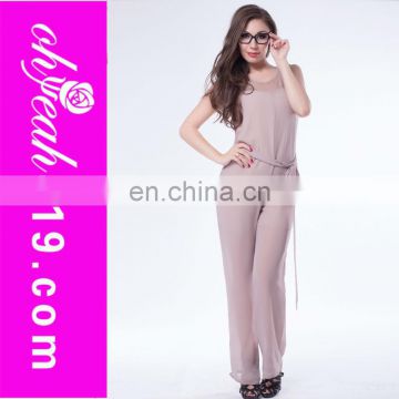 Wholesale elegant lace jumpsuit with belt