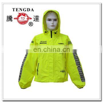 sealed breathable motorcycle polyester raincoat