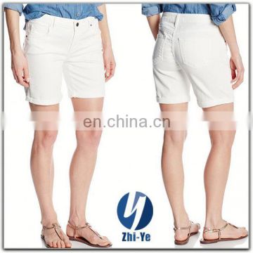 hot wholesale new fashion design white jeans shorts