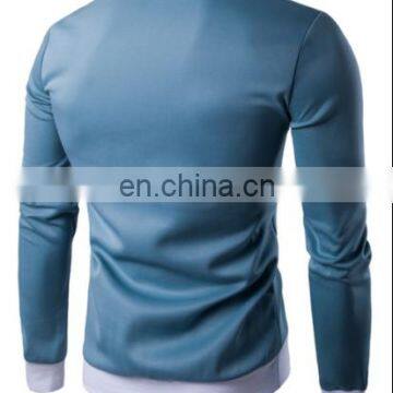 OEM Service Men's Hedging Sweater Long Sleeves Leisure Round Neck Solid Sweatshirt photo-4