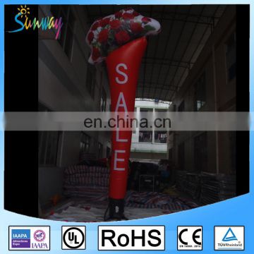 Outdoor inflatable air dancer rose sky dancer for advertising