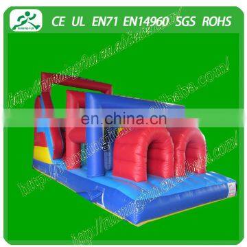 inflatable obstacle course/tunnel with slide for kids(Running Fun)