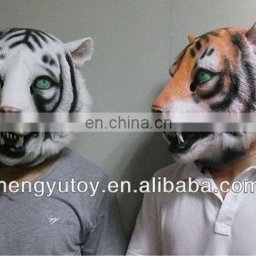 The highest selling Fancy Dress Ideal Classic Realistic Cosplay Rubber Tiger Mask for Halloween props