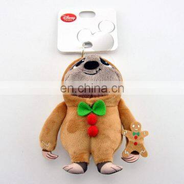 HI CE/ASTM/AZO standard cheap custom plush sloth toy keychain