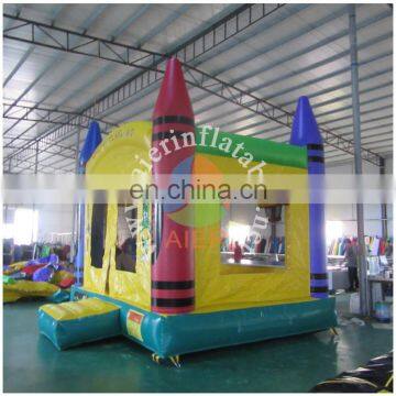 Inflatable Crayon Bouncy Castle , Crayon Castle for Kids , Party Crayon Castle