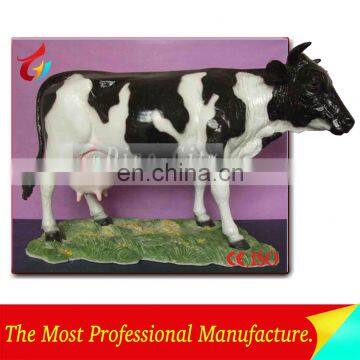 High Emulational Fiberglass Life size Artificial Cow