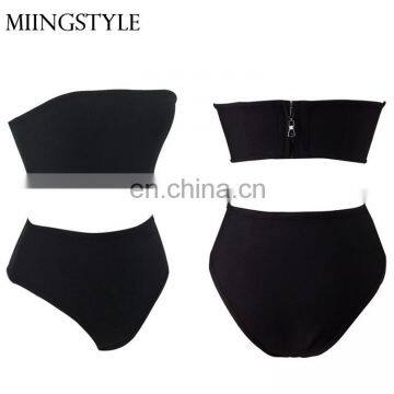 Sexy lady black bandage top and shorts suit fashion bandage underwear for wholesale