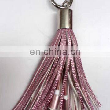 Cheap Wholesale Leather Tassels Keychain With USB Wire photo-4