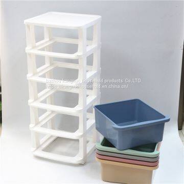 Simply 4 drawers Tower Cabinet Bookstand colorful Plastic Storage Unit for clothes
