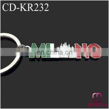 letter metal keychain souvenir of Milano CD-KR232